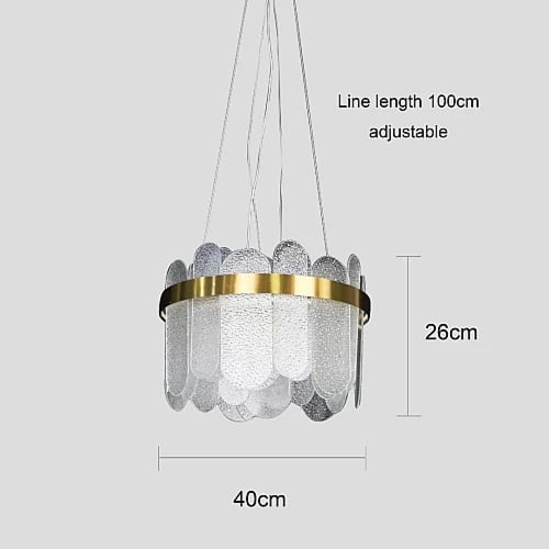 نجف مودرن لون شكل ذهبي متعددة الألوان ( كريمي + اص...