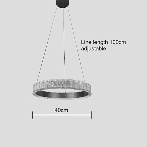 نجف مودرن فضي لون الانارة 3 اضاءات 48 واط قطر 40 س...