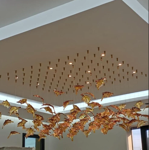 نجف حجر كرستال معلق شكل مستطيل المقاس 100*1200 الل...