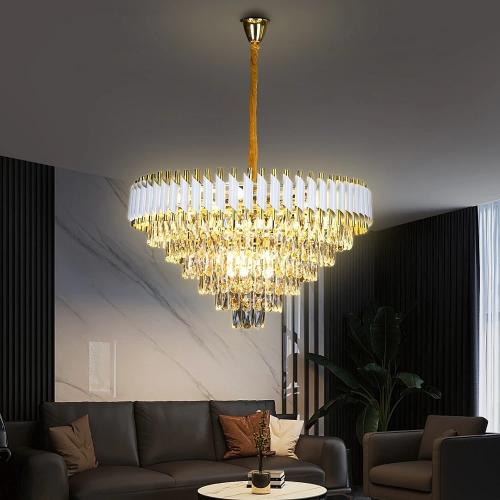 نجف مودرن ابيض مع ذهبي E14 80 سم