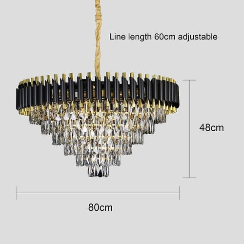 نجف مودرن اسود مع ذهبي قطر 80 سم E14