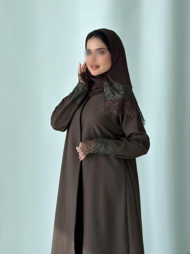 عباية كريب ودانتيل