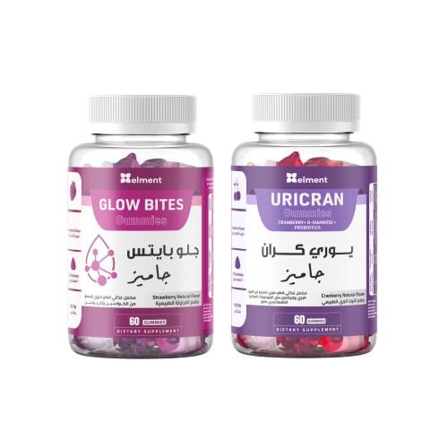 باقة المرآة عبوة جلو بايتس مع عبوة يوري كران جاميز...