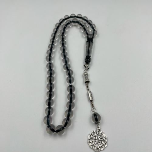 سبحة بكلايت شفاف خيط أسود