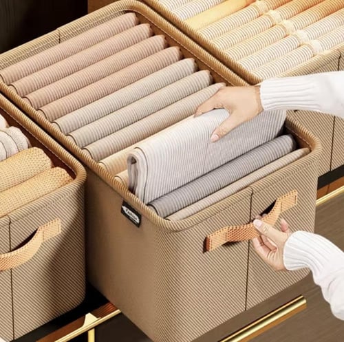 صندوق تخزين قماشي عالي الجودة بتصميم عصري وأنيق، م...