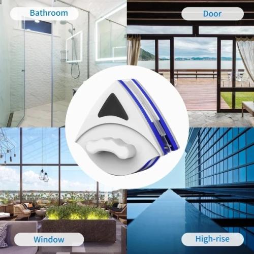 أداة تنظيف نوافذ مثلثة الشكل، مصممة لتقليل إجهاد ا...