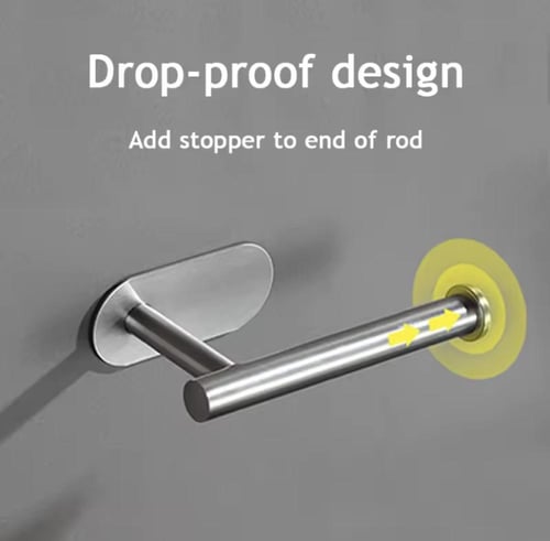 حامل ورق تواليت يُثبّت على الحائط. يتميز بتصميم عص...