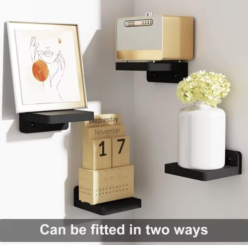 مجموعة من أربعة أرفف جدارية عائمة مصنوعة من الخشب،...