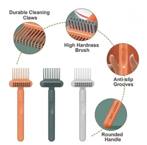 منظف فرش شعر محمول مصمم بشعيرات كثيفة. ينظف الشعر...