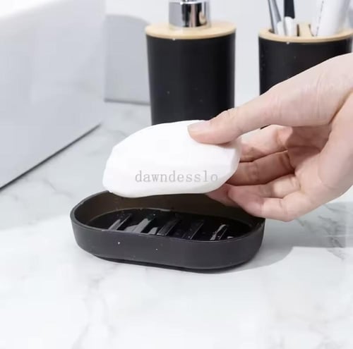 طقم إكسسوارات حمام، يتكون من موزع صابون، وحامل فرش...