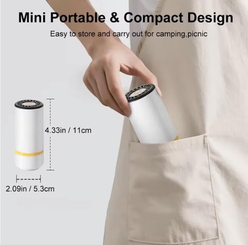 جهاز شفط هواء يدوي صغير الحجم، مصمم لإزالة الهواء...