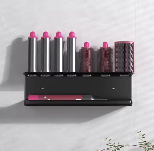 رف تخزين جداري مصمم لتنظيم أدوات ومستلزمات تصفيف ا...