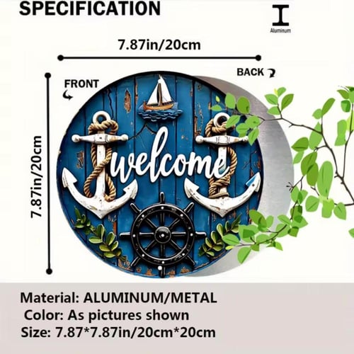 لوحة ديكورية ذات تصميم بحري قديم، محاطة بإطارات دا...