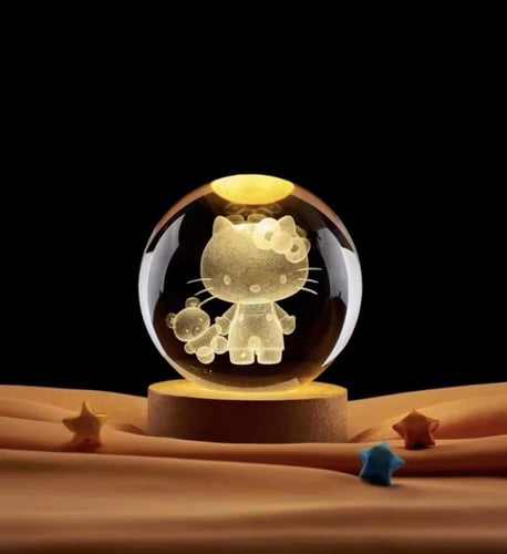 كرة كريستالية مزخرفة بنقش ثلاثي الأبعاد مفصل لشخصي...