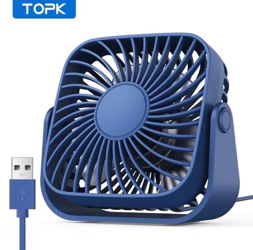 مروحة مربعة الشكل تعمل بمنفذ USB، مزودة بحامل مرن....