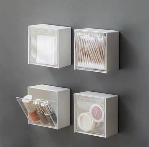صناديق تخزين مثبتة على الحائط، مصممة لتنظيم مستحضر...
