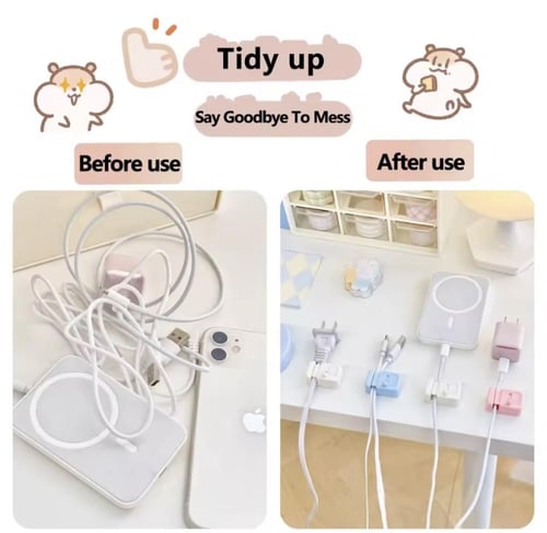 مجموعة من منظمات الكابلات سهلة التركيب، مصممة للحف...