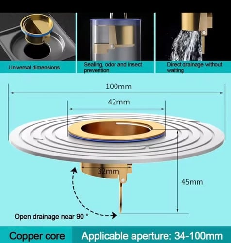 مصرف أرضي بقطر كبير جدًا، مصمم لعزل الروائح. يتميز...