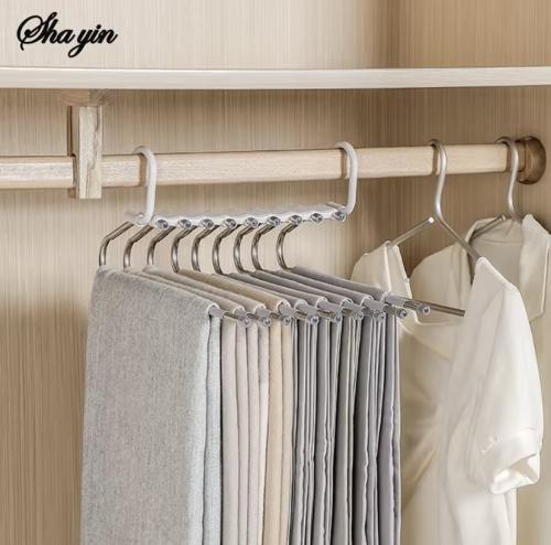 علاقة بنطلونات متعددة الطبقات مصممة لتنظيم خزانة ا...