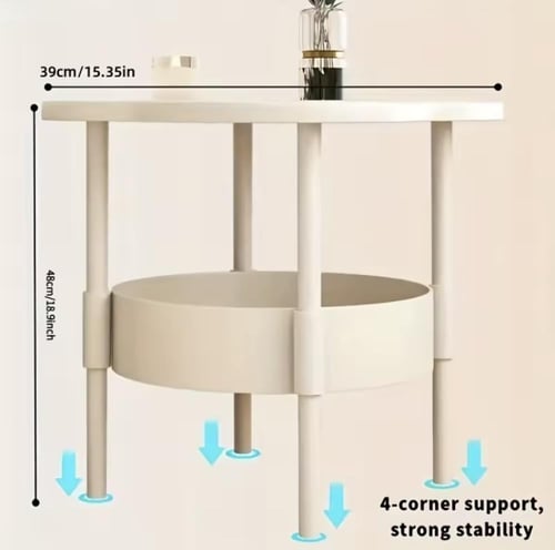 طاولة عصرية بتصميم بسيط. تتميز بلمسة نهائية بيضاء...