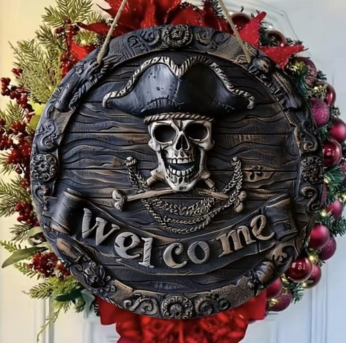 لوحة ديكورية ذات تصميم بحري قديم، محاطة بإطارات دا...