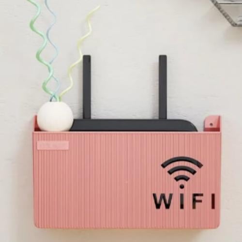 حامل أنيق لجهاز توجيه Wi-Fi مصمم للتثبيت على الحائ...