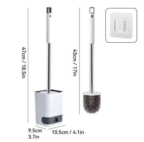 مجموعة فرشاة تنظيف المرحاض وحاملها بتصميم عصري. تت...