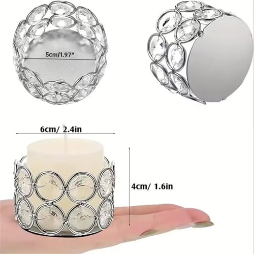 مجموعة حوامل شموع كريستالية أنيقة. مُزين بكريستالا...