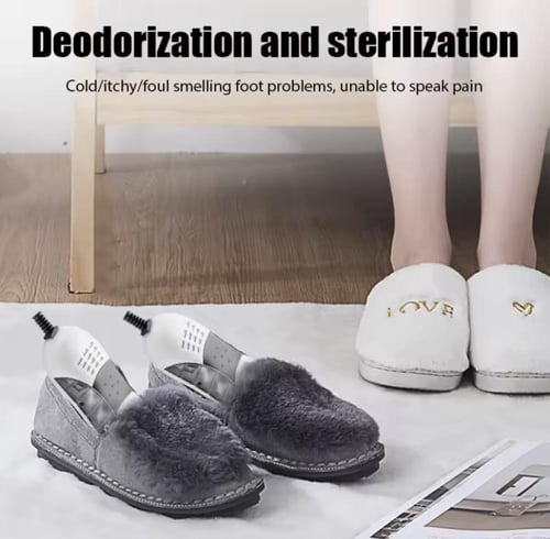 مجفف أحذية مصمم لتدفئة وتعقيم الأحذية. يتميز بتسخي...