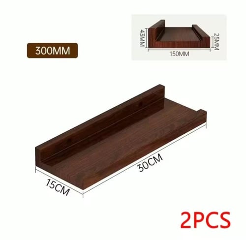 مجموعة أنيقة من رفوف الحائط الخشبية، مثالية لديكور...