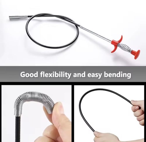 أداة لتنظيف المصارف مزودة بنابض معدني مرن ومخلب ما...