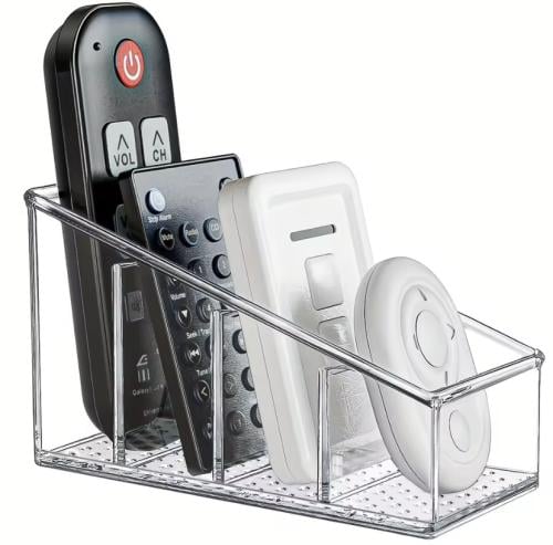 منظم شفاف متعدد الأقسام، مصمم لحمل أجهزة التحكم عن...