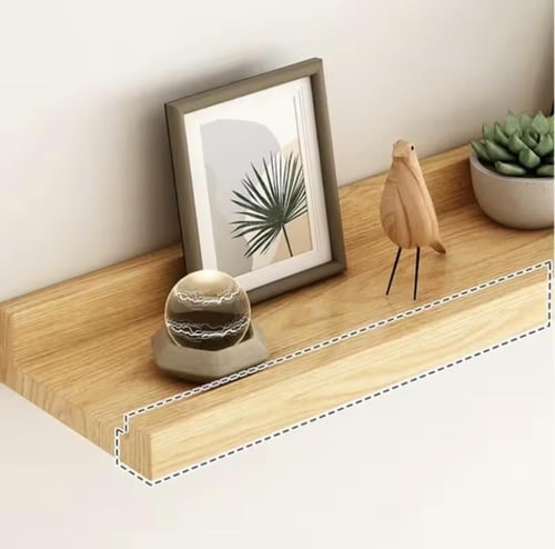 مجموعة أنيقة من رفوف الحائط الخشبية، مثالية لديكور...