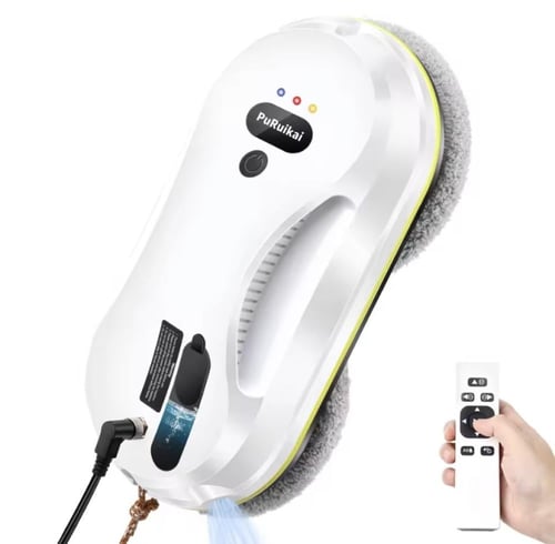 روبوت لتنظيف النوافذ آليًا. يتميز بتصميم أنيق وجها...