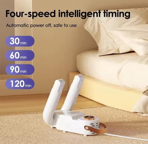 مجفف أحذية كهربائي مصمم لتدفئة الأحذية وتجفيفها.