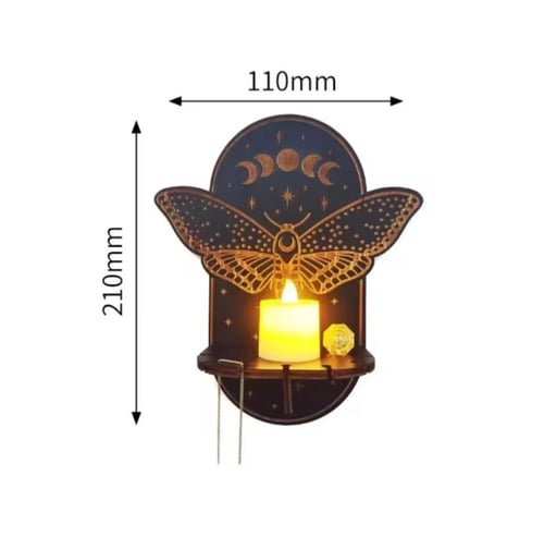 مجموعة من رفوف الحائط المزخرفة بأشكال غامضة، مما ي...