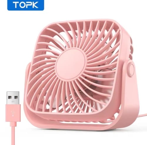 مروحة مربعة الشكل تعمل بمنفذ USB، مزودة بحامل مرن....