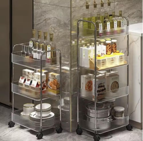 مجموعة من عربات التخزين المتحركة متعددة المستويات....