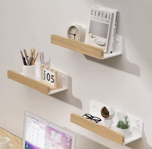 رف تخزين جداري، مثالي لتنظيم مستلزمات الحمام بكفاء...