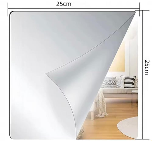 4 قطع من مرآة حائط مستطيلة الشكل بطول كامل، بتصميم...