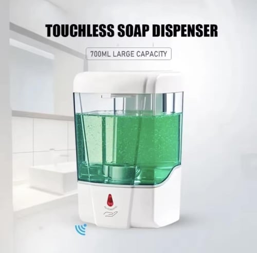 موزع صابون أوتوماتيكي مزود بخزان كبير شفاف يتميز ب...