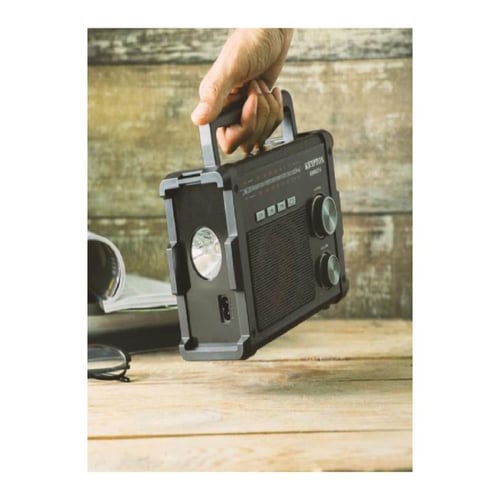 كريبتون راديو محمول متعدد الوظائف قابل لإعادة الشح...