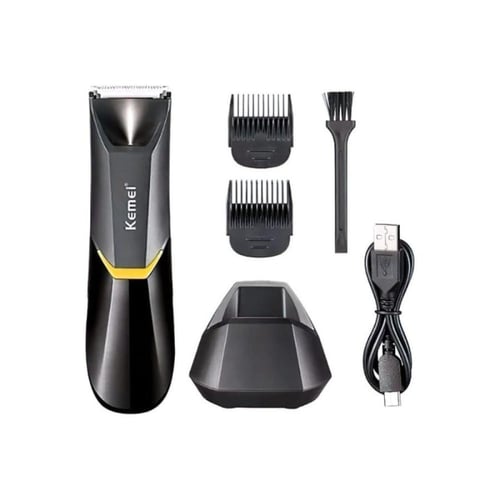 كيمي ماكينة تشذيب شعر الجسم الاحترافية - أسود وأصف...