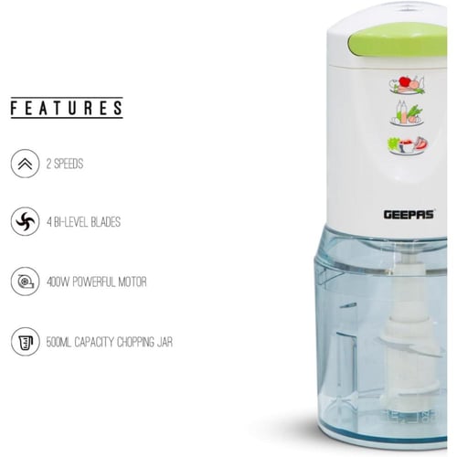 جيباس قطاعة بصل - 400 واط - 500 مل - أبيض - GC5477