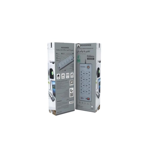 موج ماكس BERTA وصلة كهرباء طول 5 متر - 12 منفذ - 2...