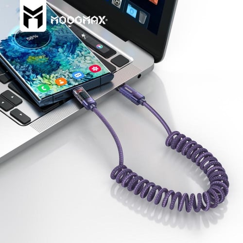 موج ماكس كابل قماش - تايب سي الى تايب سي - بنفسجي...