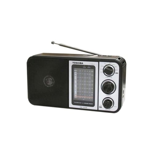 توشيبا راديو - أسود وفضي - TY-HRU30