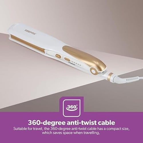 جيباس مكواة لتصفيف الشعر متعددة الاستخدامات - أبيض...