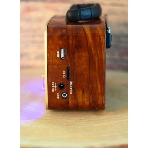 دي إل سي راديو بلوتوث مع منفذ USB - بني وذهبي - DL...