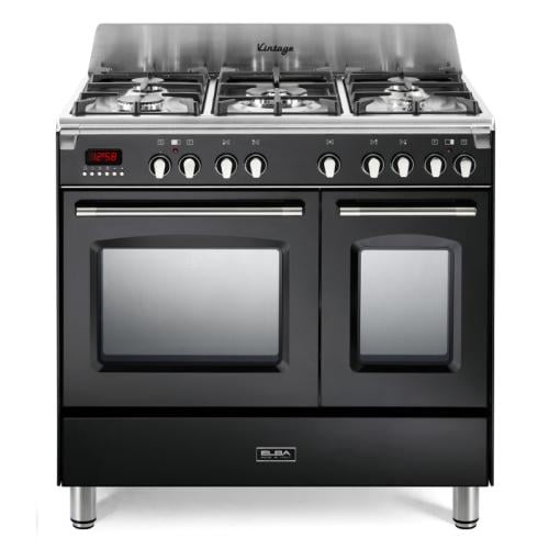 البا فرن غاز فري ستاند 5 عيون 90 سم - 2 أفران كهرب...